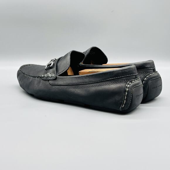 Cole Haan Shoes Mens 11.5 Black Leather Bit Driving Loafers Moc Slip On Casual main image 7